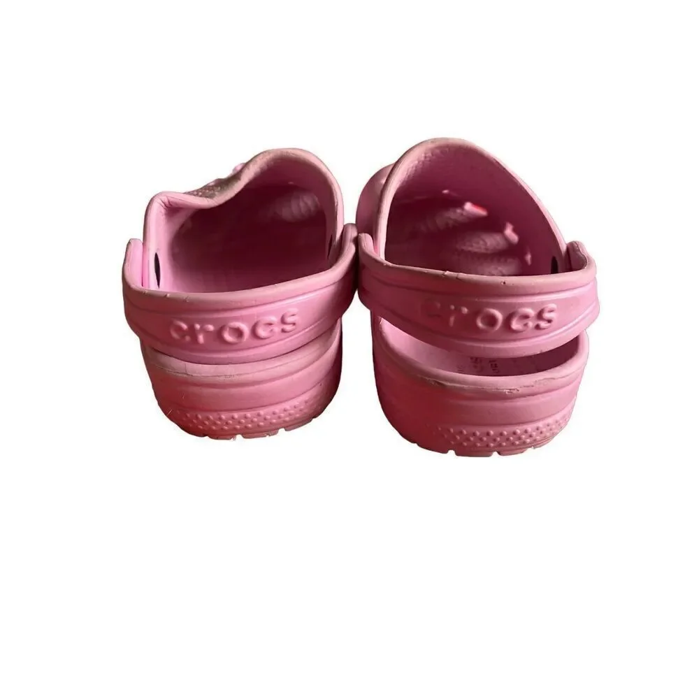 Crocs classic girls light baby, pink sandals/water shoe size 8 ￼